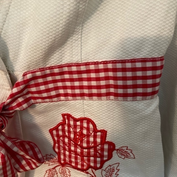 Betsey Johnson off white blazer with red gingham trim. Y2K - Picture 6 of 14
